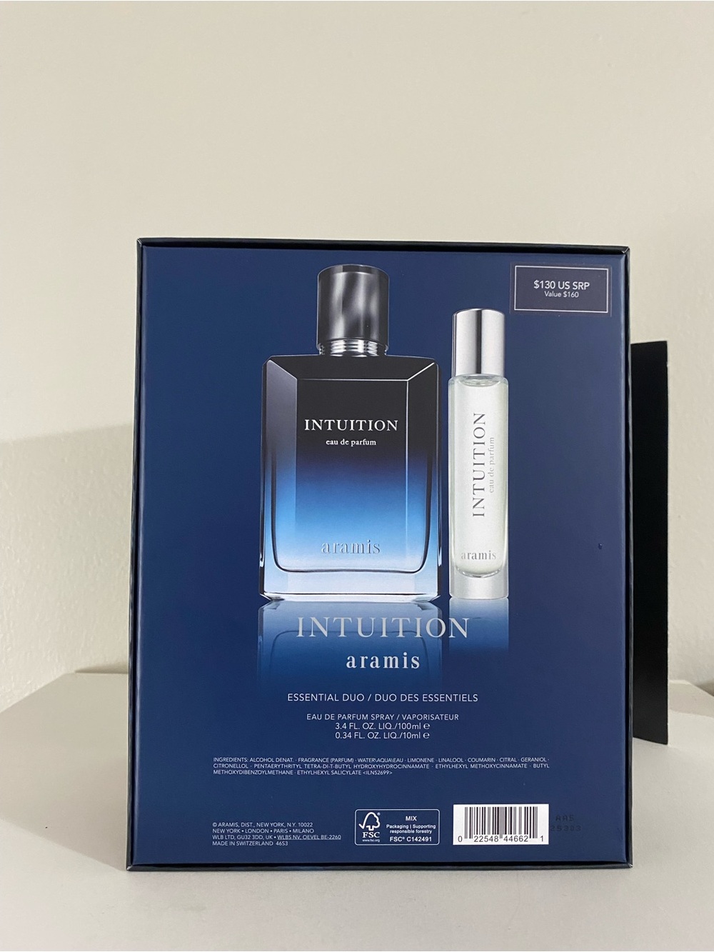 Aramis Intuition Essential Duo Eau De Parfume Spray Set For Men, 3.4 OZ + 0.34OZ